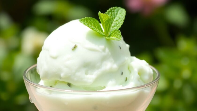 homemade mint ice cream