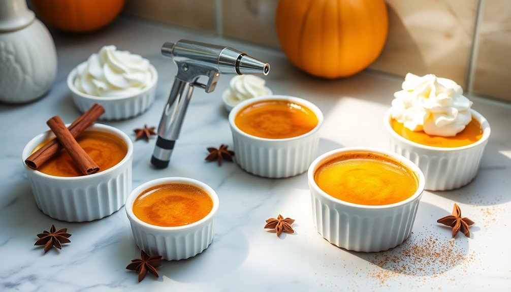 infused custard with caramelized sugar