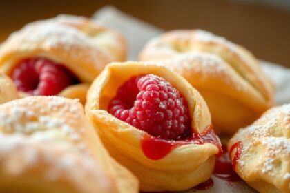 raspberry filled puff pastry delight