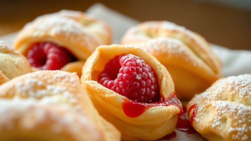 raspberry filled puff pastry delight