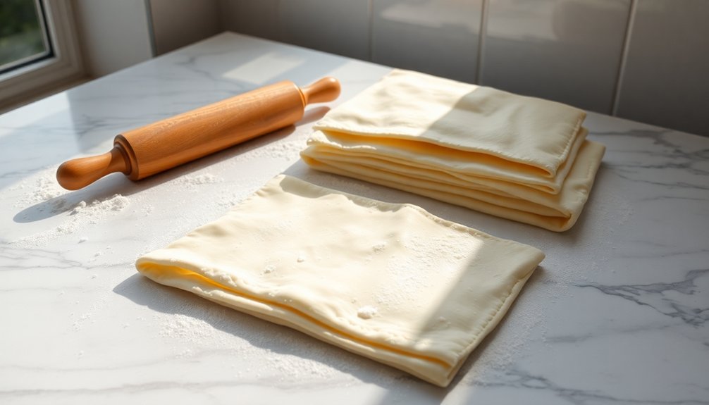 rolling turning chilling dough