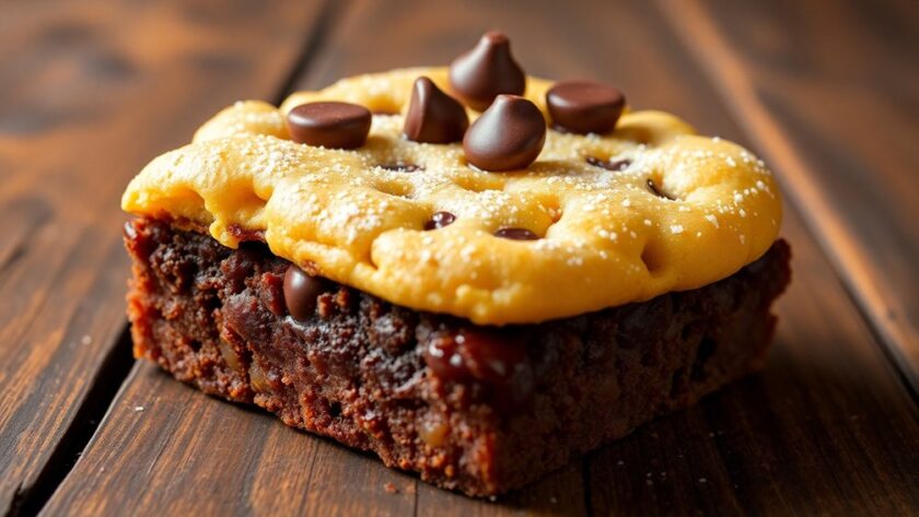 brownie cookie hybrid dessert