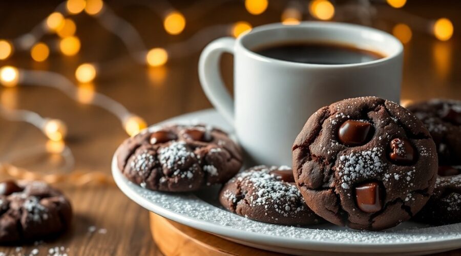 double chocolate espresso cookies