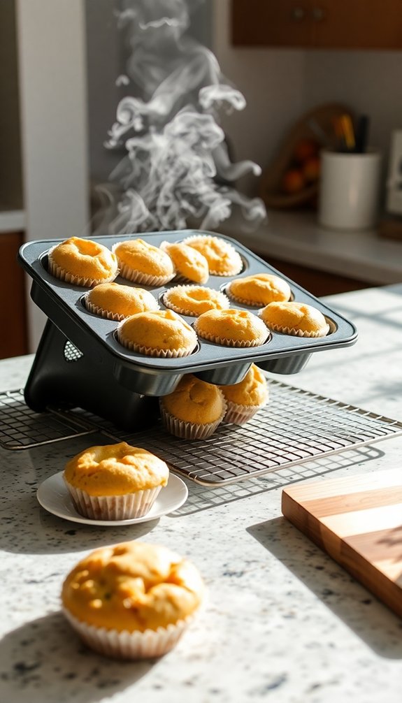 flip muffin tin for cooling