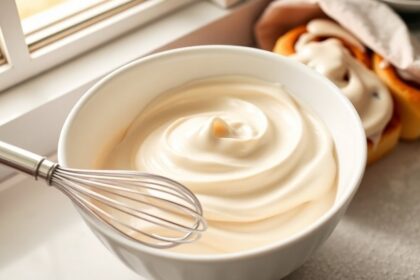 homemade cinnamon roll frosting