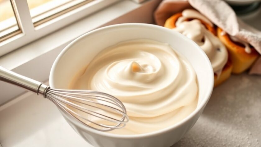 homemade cinnamon roll frosting