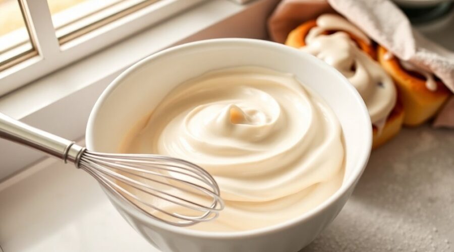 homemade cinnamon roll frosting