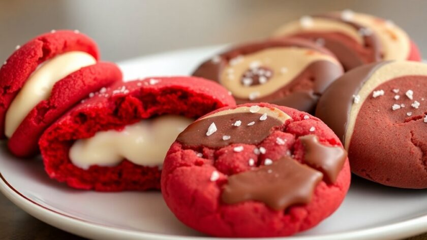 red velvet half cookies