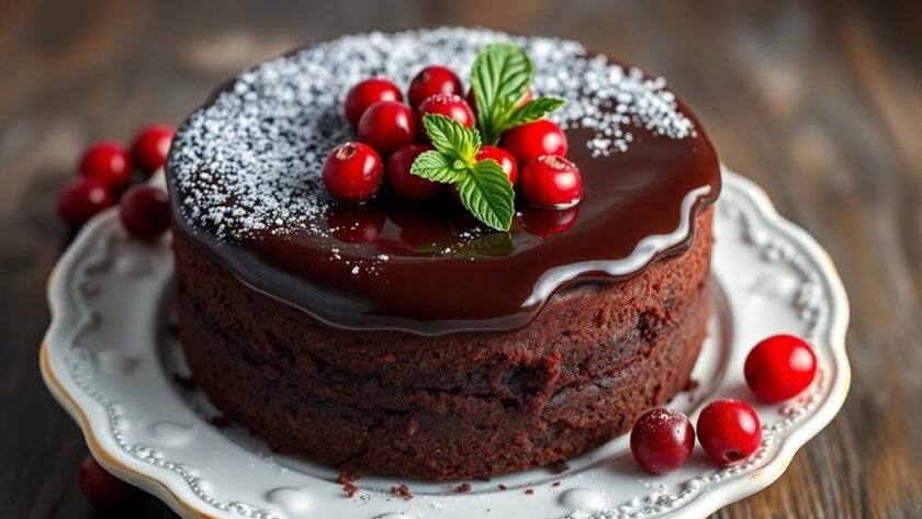 rich festive chocolate dessert