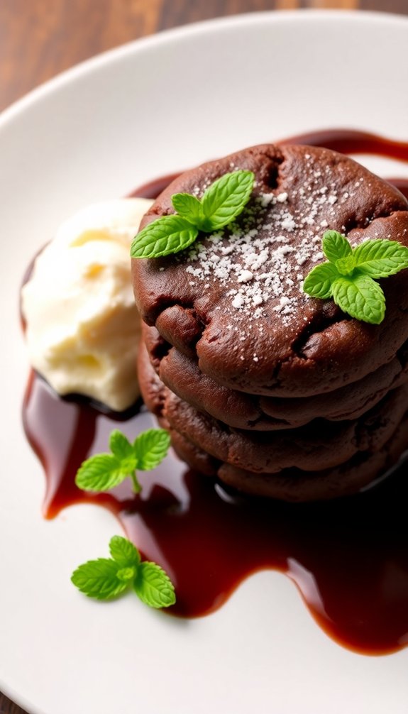 warm brownie cookies dessert