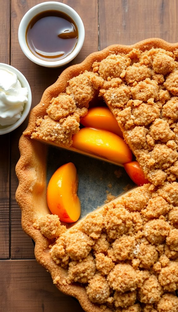 elevate peach crumble pie