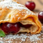 flaky fruity cherry pastries
