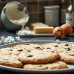 flat chocolate chip cookies