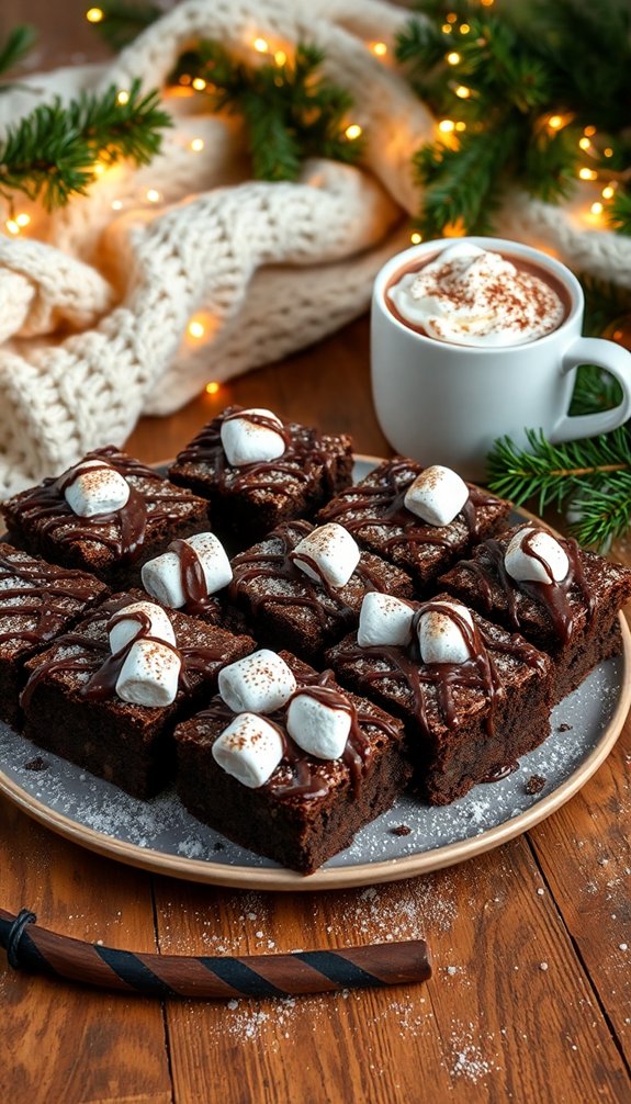 hot cocoa brownies recipe