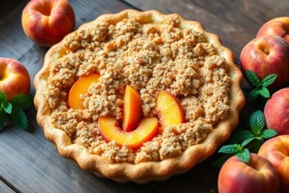 summer dessert peach crumble