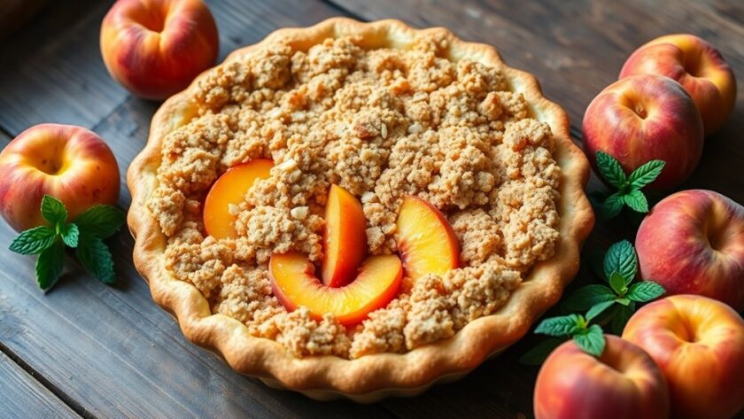 summer dessert peach crumble