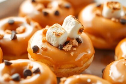 toasted marshmallow glaze donuts
