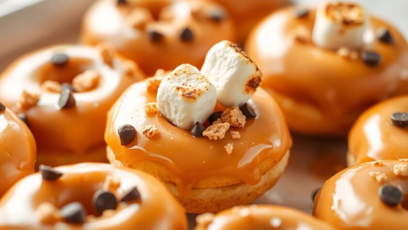 toasted marshmallow glaze donuts