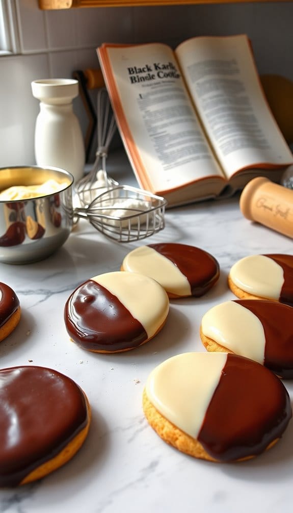 baking black and white cookies