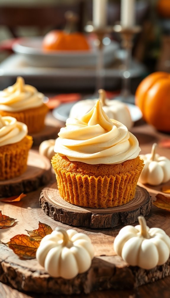 baking mini pumpkin cakes