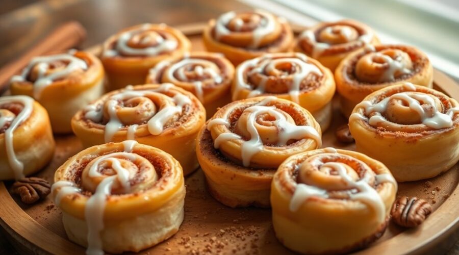 bite sized cinnamon roll delight