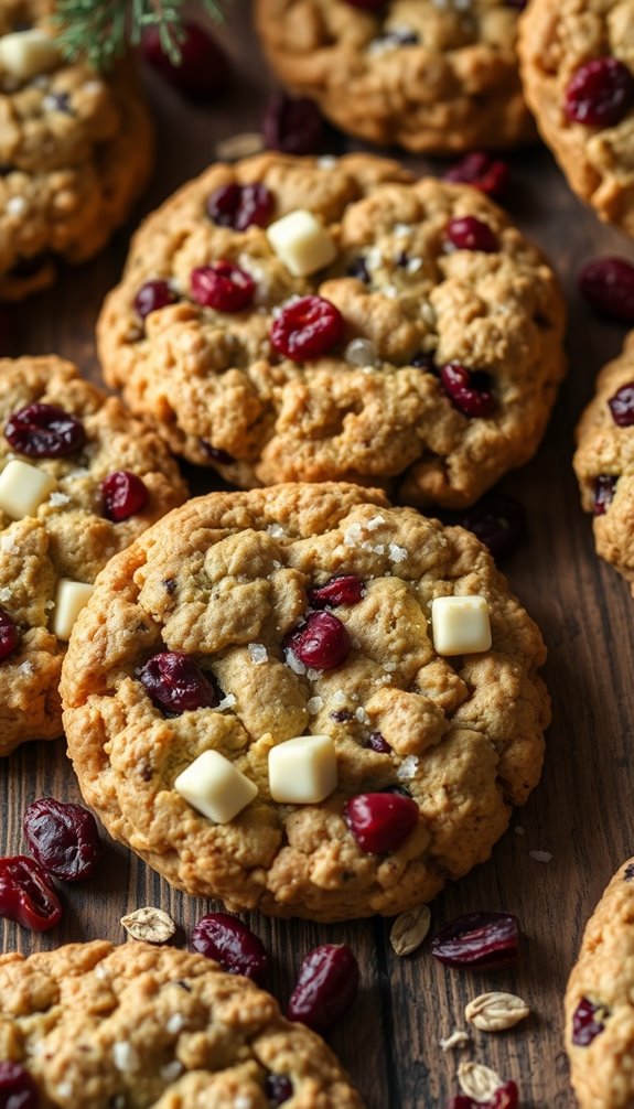 festive white chocolate cookies