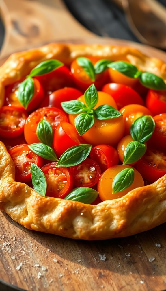 fresh tomato basil tart