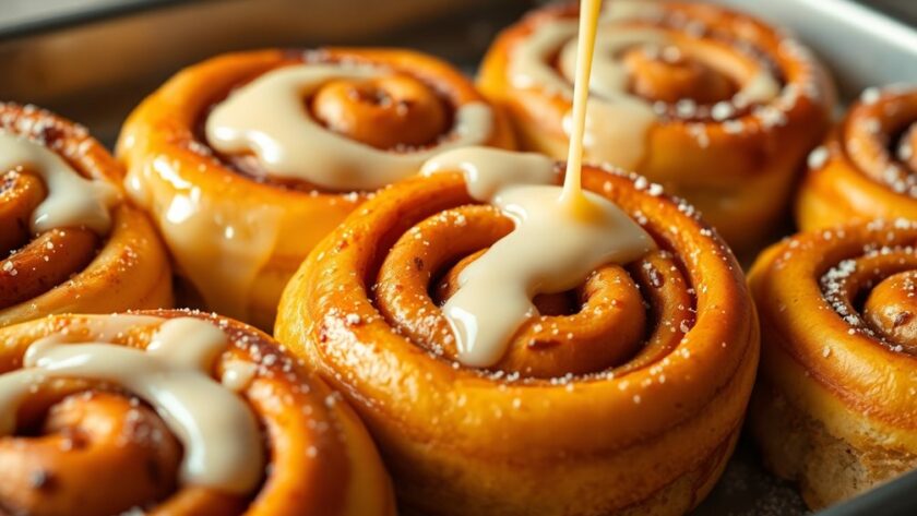 heavy cream enhances cinnamon rolls