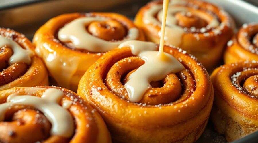 heavy cream enhances cinnamon rolls