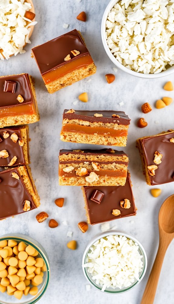 layered cookie bar baking