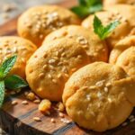 nutty crunchy sesame cookies