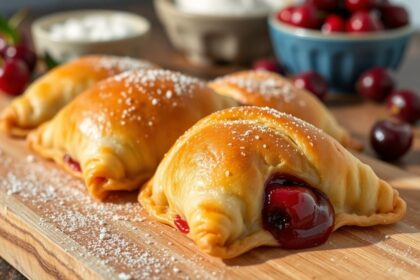 quick flaky cherry pastries