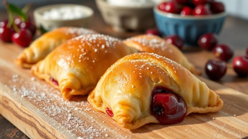 quick flaky cherry pastries