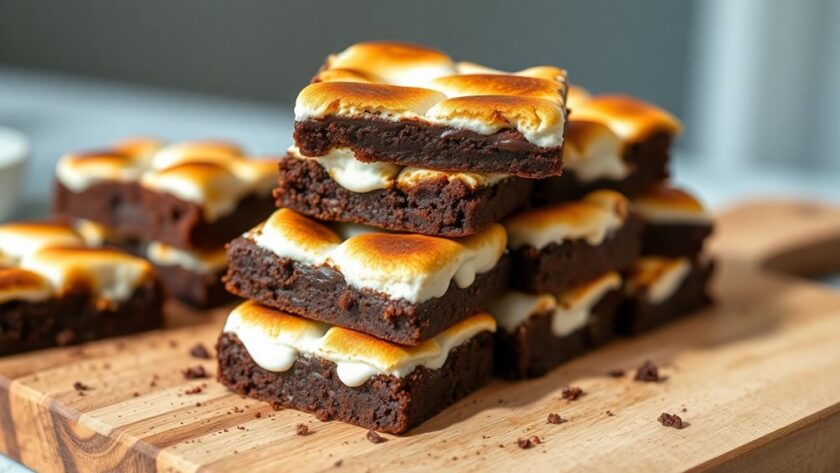 toasted marshmallow brownie bars
