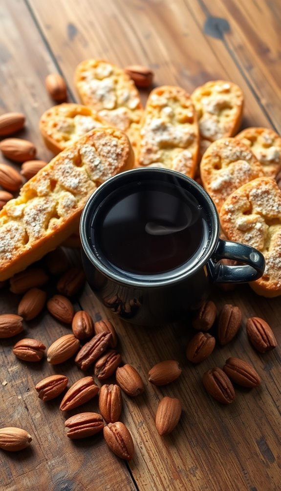almond biscotti enhances coffee