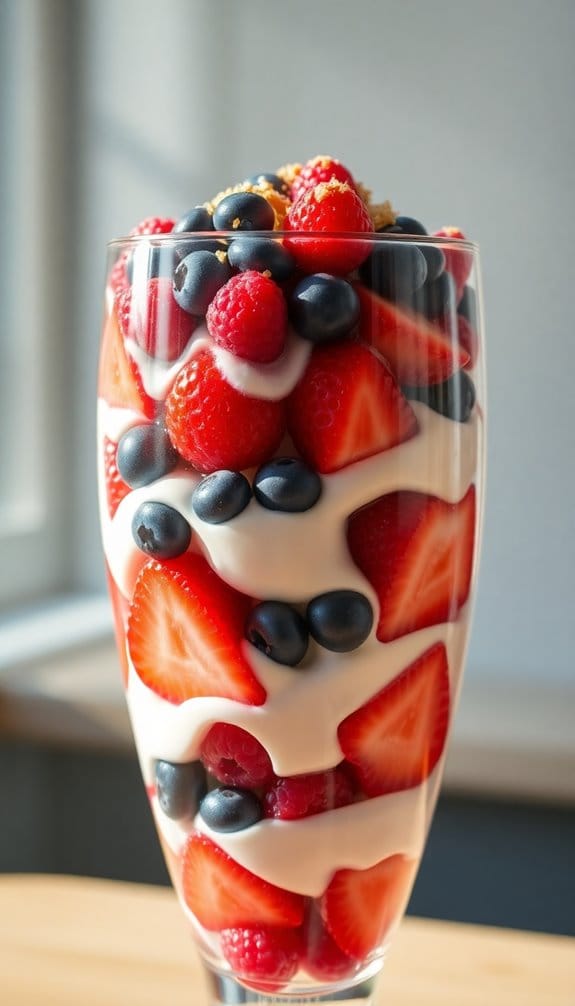 berry and cream parfait