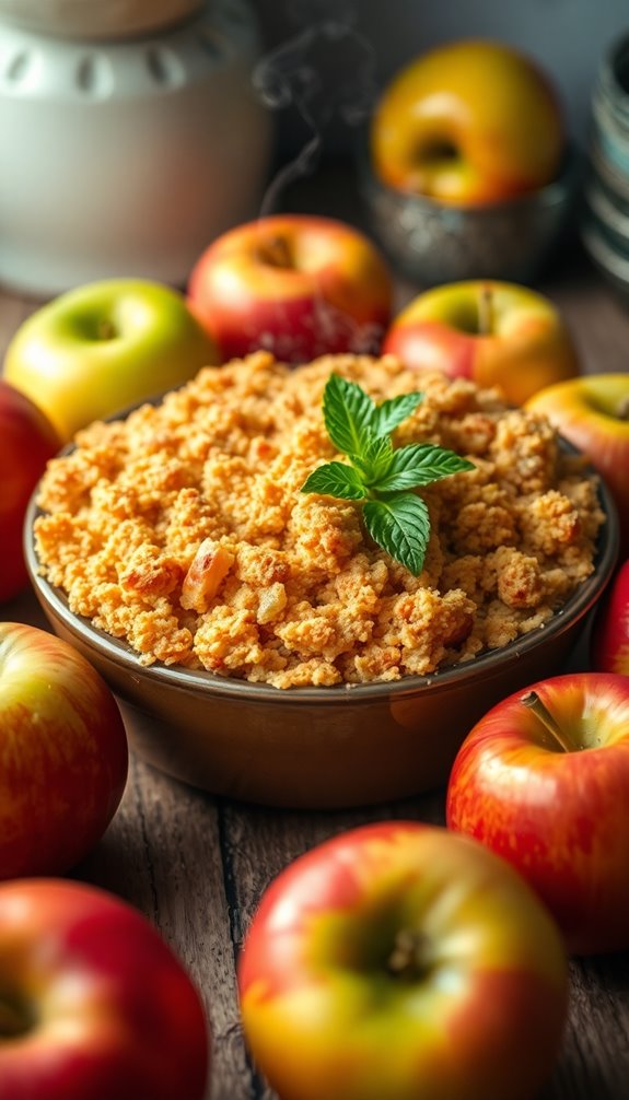 choosing apples for crumble