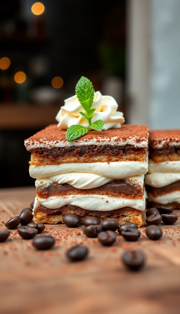 coffee soaked layered dessert