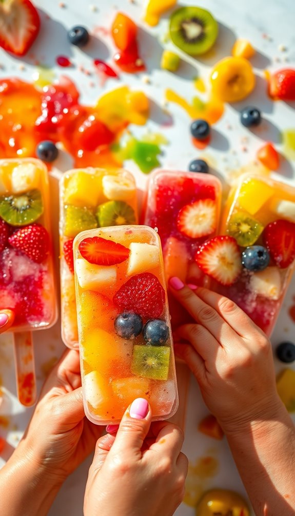 colorful fruit pops recipe
