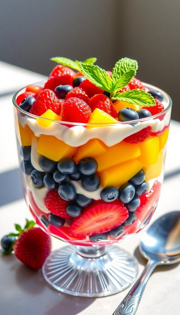 colorful fruity trifle delight