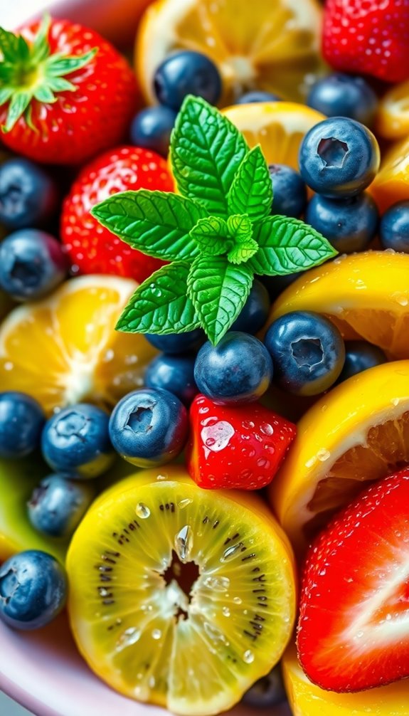 colorful healthy fruit salad
