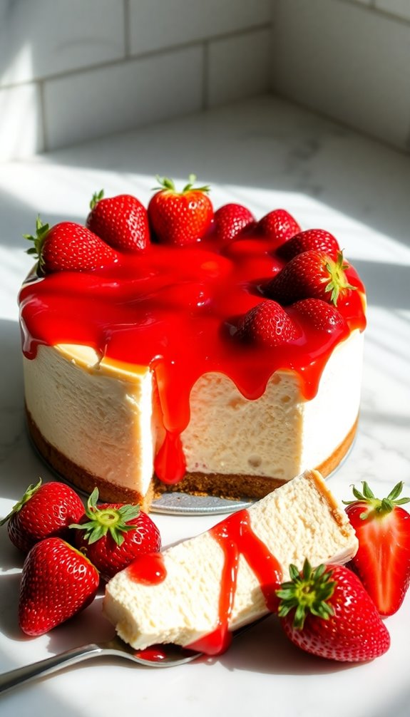 creamy strawberry cheesecake delight