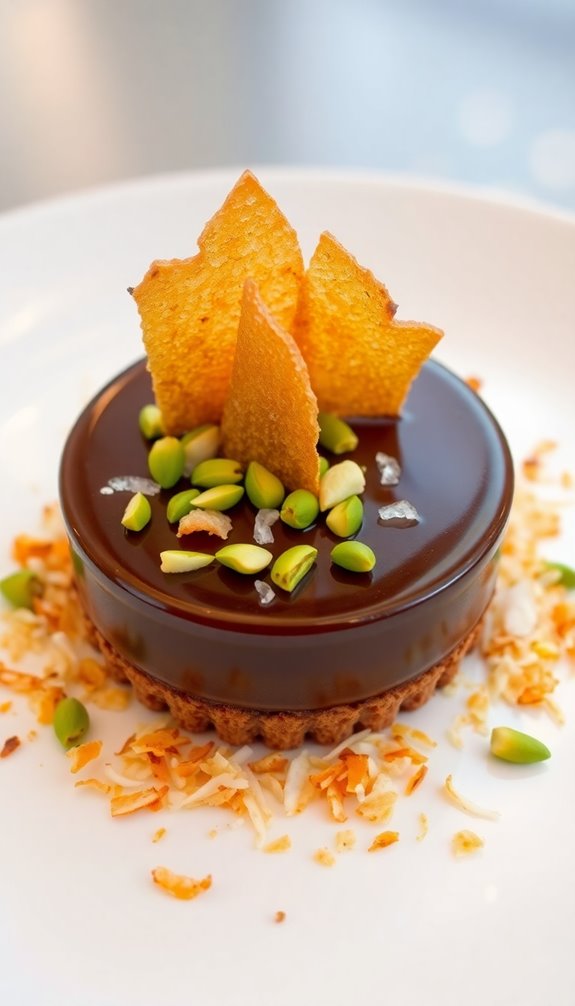 crunchy toppings enhance desserts