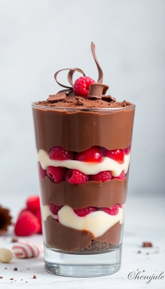 decadent chocolate dessert layers