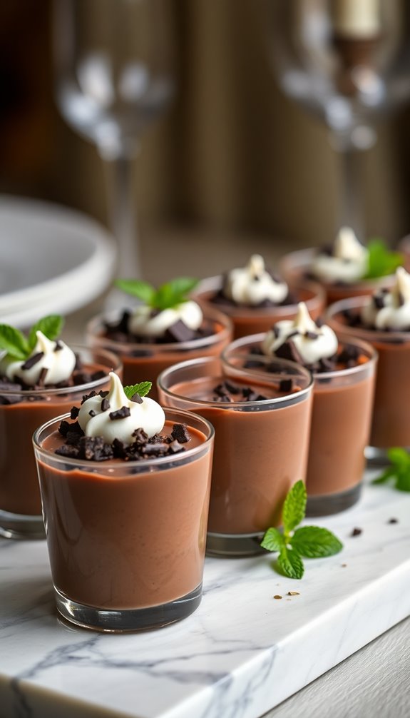 decadent chocolate mousse cups