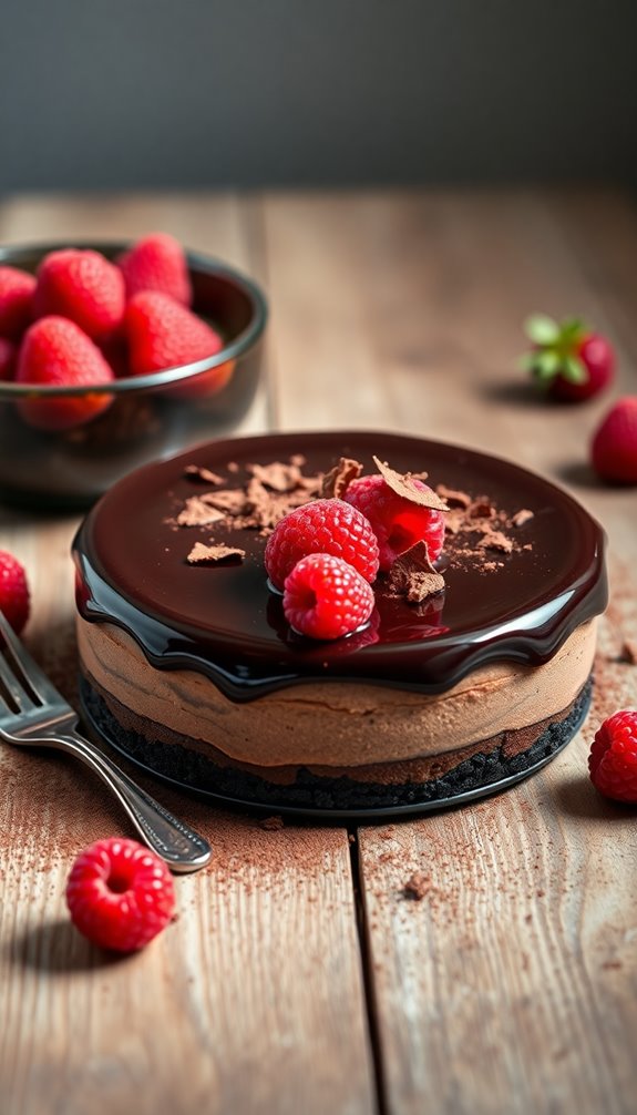decadent chocolate no bake cheesecake