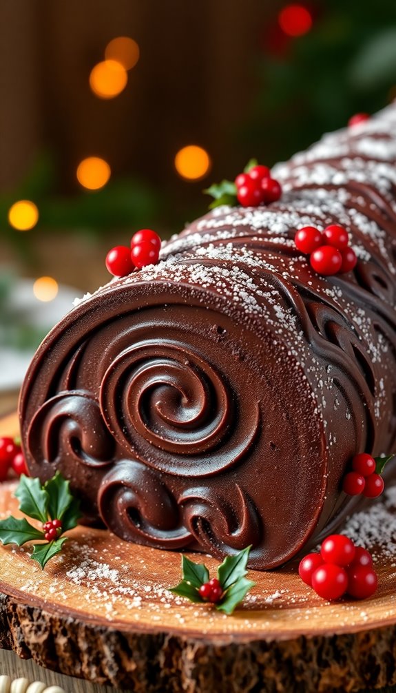 decadent chocolate yule log