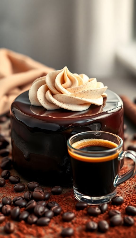 decadent espresso chocolate cake