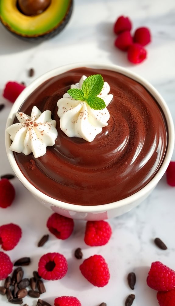 decadent gluten free avocado mousse