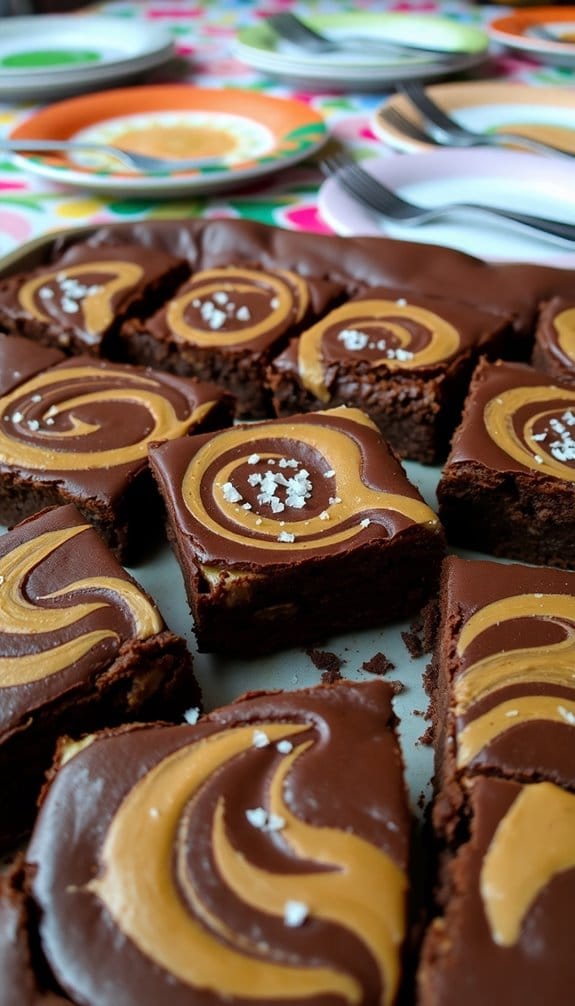 decadent peanut butter brownies